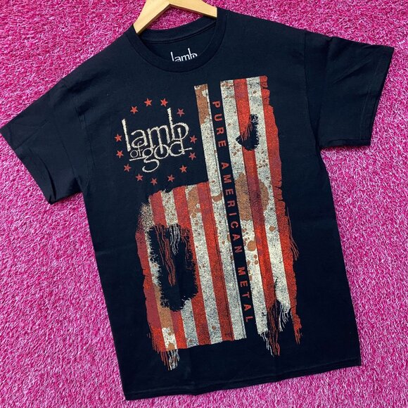 Lamb of God Pure American Metal Flag T-Shirt Medium - Picture 3 of 4